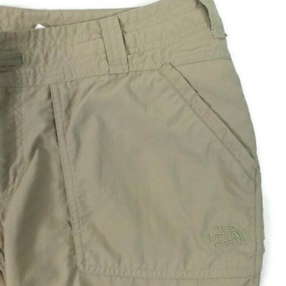 The North Face Convertible Capri Khaki Tan Outdoor Pants Womens Size 8 - Picture 8 of 11